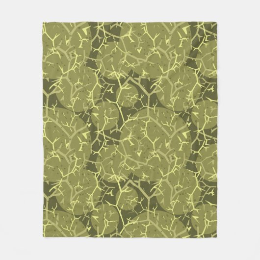 Couverture Polaire Camouflage Motif de cactus vert olive Imprimer (Devant)