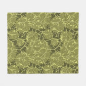 Couverture Polaire Camouflage Motif de cactus vert olive Imprimer (Devant (Horizontal))