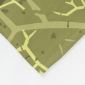 Couverture Polaire Camouflage Motif de cactus vert olive Imprimer (Coin)