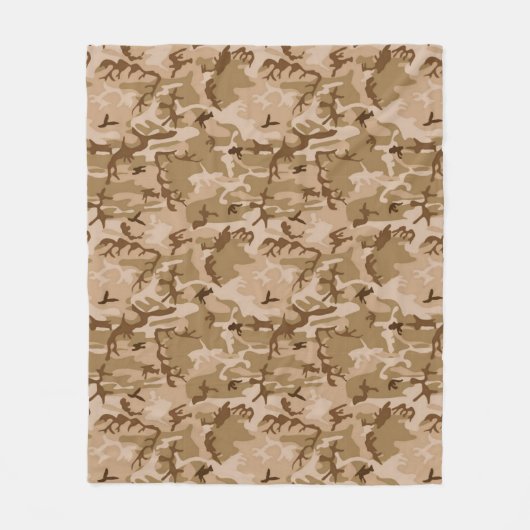 Couverture Polaire Camouflage Motif, Tan du désert et Brown (Devant)
