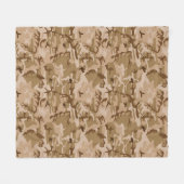 Couverture Polaire Camouflage Motif, Tan du désert et Brown (Devant (Horizontal))