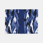 Couverture Polaire Camouflage nommé personnalisé de bleu marine (Devant (Horizontal))