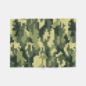 Couverture Polaire Camouflage numérique de forêt 8 bits / Camo (Devant (Horizontal))