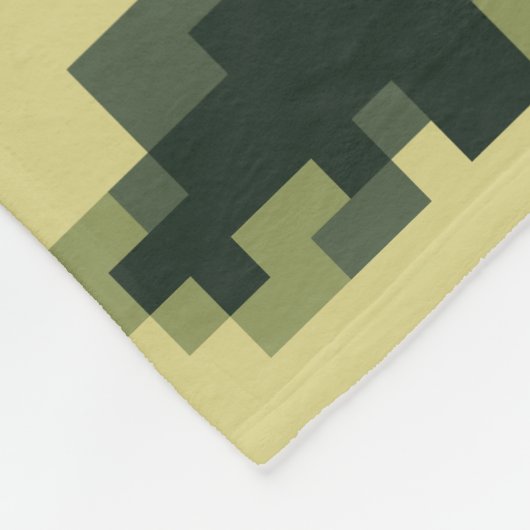 Couverture Polaire Camouflage numérique en bois à 8 bits / Camo (Coin)