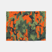 Couverture Polaire Camouflage orange et vert, Militaire, Armée (Devant (Horizontal))