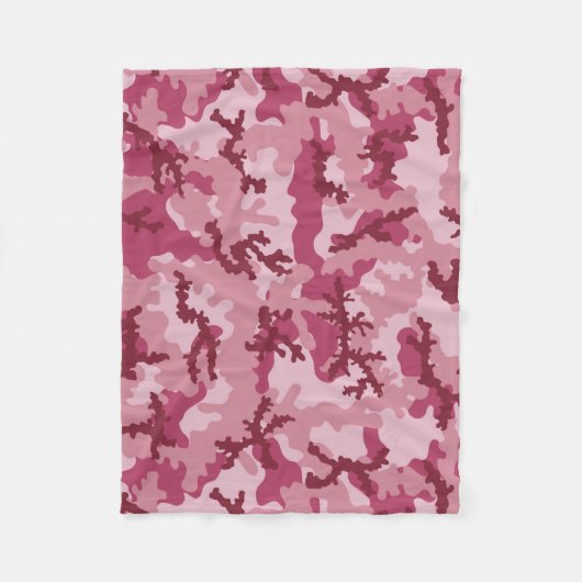 Couverture Polaire Camouflage rose (Devant)
