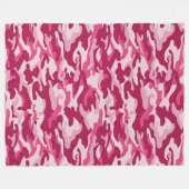 Couverture Polaire Camouflage rose (Devant (Horizontal))