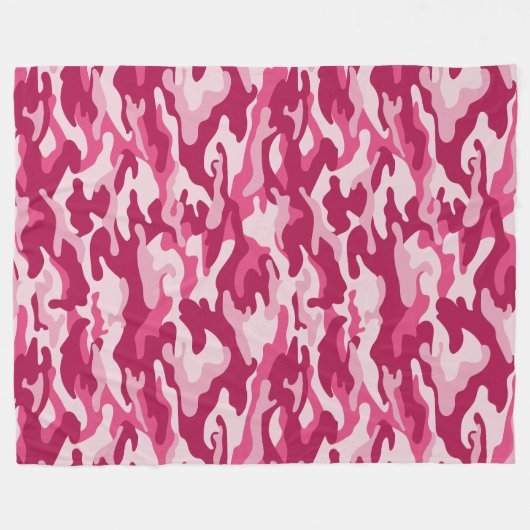 Couverture Polaire Camouflage rose (Devant (Horizontal))