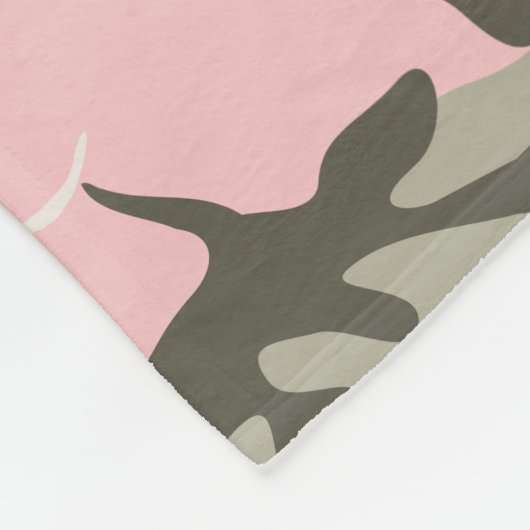 Couverture Polaire Camouflage rose et vert, Militaire, Armée (Coin)