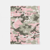 Couverture Polaire Camouflage rose et vert, Militaire, Armée (Devant)