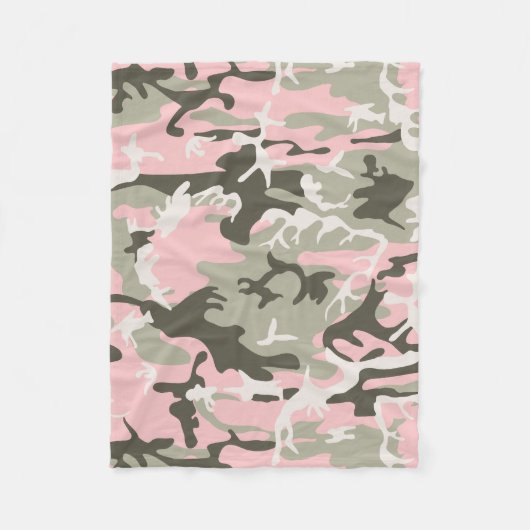 Couverture Polaire Camouflage rose et vert, Militaire, Armée (Devant)