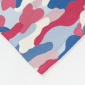 Couverture Polaire Camouflage rouge blanc et bleu (Coin)