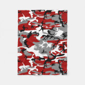 Couverture Polaire Camouflage rouge et gris, Militaire, Armée (Devant)