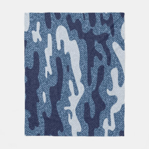 Couverture Polaire Camouflage tacheté Denim Jeans Motif