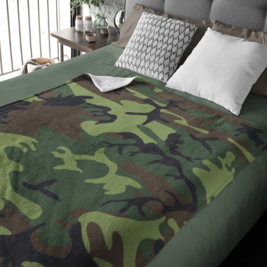 Couverture Polaire Camouflage vert militaire - Motif de la flotte