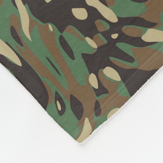 Couverture Polaire Camouflage vert tendance (Coin)