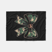 Couverture Polaire Camouflage Vieux Camo Bow Camo Coquette Chasse aux (Devant (Horizontal))