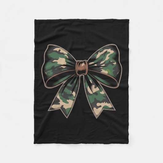 Couverture Polaire Camouflage Vieux Camo Bow Camo Coquette Chasse aux (Devant)