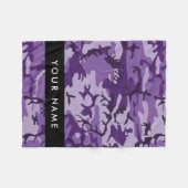 Couverture Polaire Camouflage violet Votre nom Personnalisez (Devant (Horizontal))