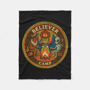 Couverture Polaire camp de croyant mothman alien vintage scout ovni