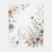 Couverture Polaire Campagnard Fleurs Pastel (Devant)