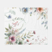 Couverture Polaire Campagnard Fleurs Pastel (Devant (Horizontal))