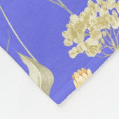 Couverture Polaire Campagne de prairie imprimé bleu (Coin)