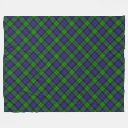 Couverture Polaire Campbell Clan Tartan Plaid Black Watch (Devant (Horizontal))