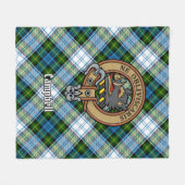 Couverture Polaire Campbell Crest au-dessus de Tartan (Devant (Horizontal))