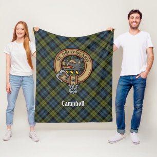 Couverture Polaire Campbell Crest sur Tartan