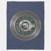 Couverture Polaire Campbell Crest & Tartan Knot Blanche polaire (Devant)