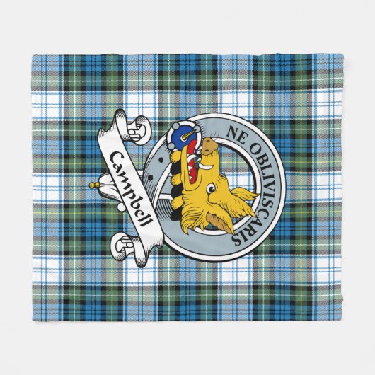 Couverture Polaire Campbell habille un clan antique Badge Tartan Plai (Devant (Horizontal))