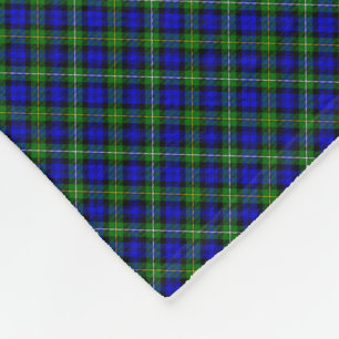 Couverture Polaire Campbell tartan bleu vert plaid