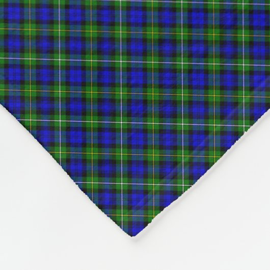 Couverture Polaire Campbell tartan bleu vert plaid (Coin)