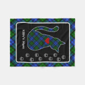 Couverture Polaire Campbell Tartan Kitty Personnalisé (Devant (Horizontal))
