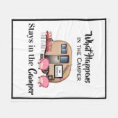 Couverture Polaire Camper/Flamant rose personnalisé (Devant (Horizontal))