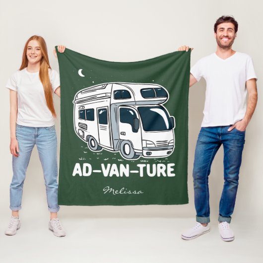 Couverture Polaire Camper Van Camping Gag d'aventure (En situation)