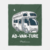 Couverture Polaire Camper Van Camping Gag d'aventure (Devant)
