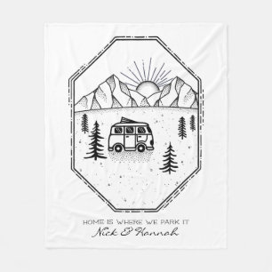 Couverture Polaire Camper Van Vie en plein air Camping personnalisé