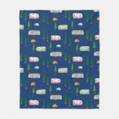 Couverture Polaire Campeurs rétro des années cinquante (Devant)