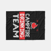 Couverture Polaire Campfire Drague Team Funny Camping Cadeau (Devant (Horizontal))