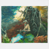 Couverture Polaire Campfire Mountain Man Adirondacks Winslow Homer (Devant (Horizontal))