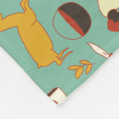 Couverture Polaire Camping à la main, motif rétro sans soudure. (Coin)