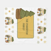Couverture Polaire Camping-car de Noël cosy (Devant (Horizontal))