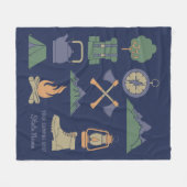 Couverture Polaire Camping de souvenirs personnalisés Camping (Devant (Horizontal))