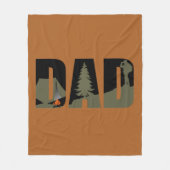 Couverture Polaire Camping extérieur papa heureux camper (Devant)