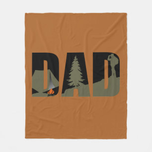 Couverture Polaire Camping extérieur papa heureux camper