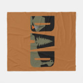 Couverture Polaire Camping extérieur papa heureux camper (Devant (Horizontal))