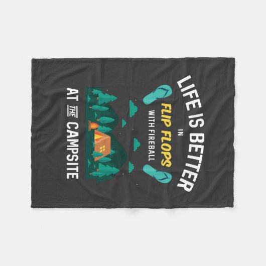 Couverture Polaire Camping - Flip Flops Avec Fireball (Devant (Horizontal))