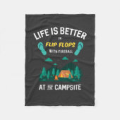 Couverture Polaire Camping - Flip Flops Avec Fireball (Devant)